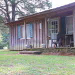 Front exterior of Cottage in the Woods, secluded cabin rental near Greers Ferry Lake